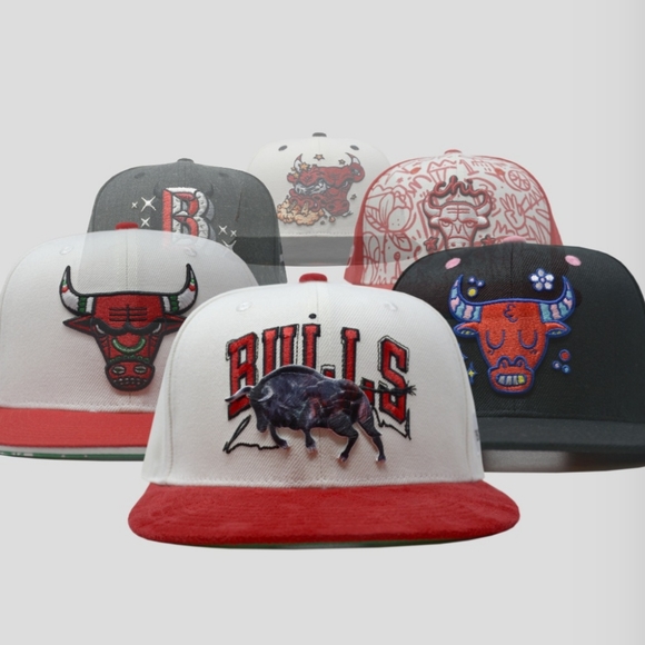Bulls X Bmo artist series hats - Picture 1 of 7